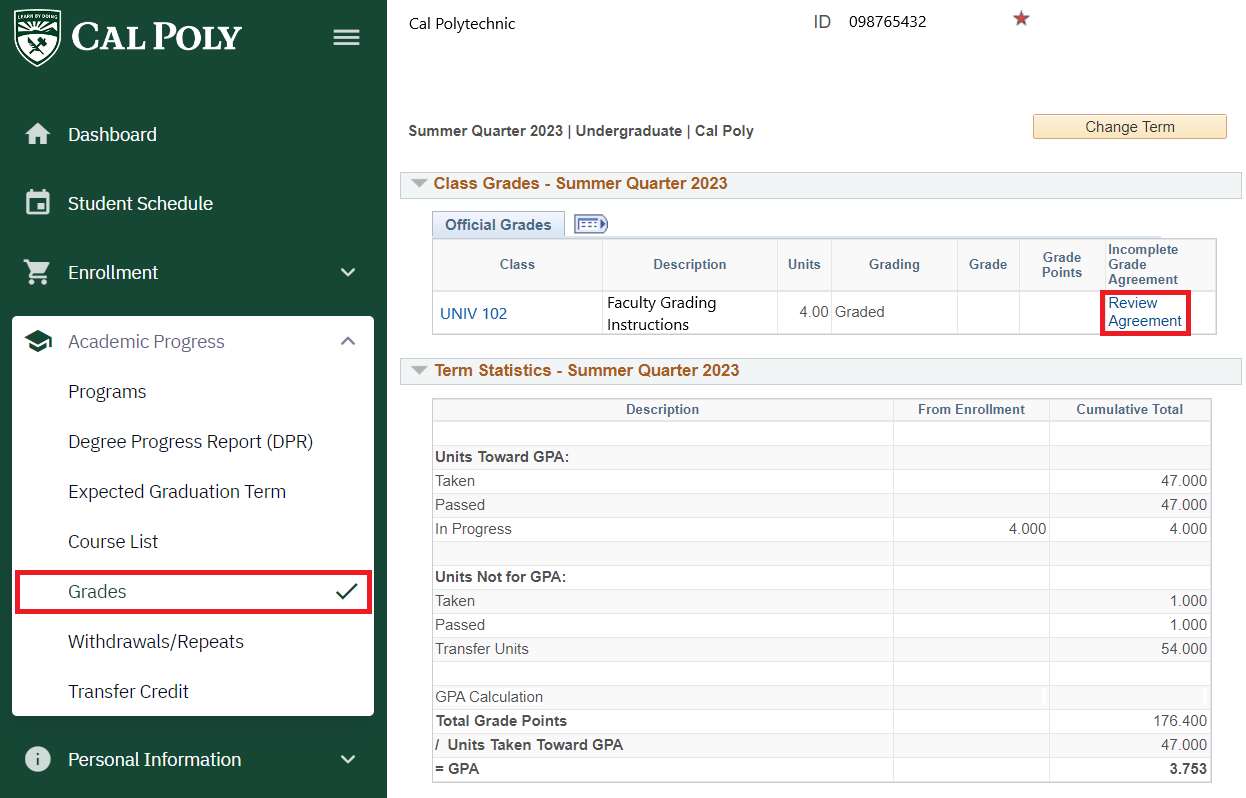 Faculty Grading Instructions Office of the Registrar Cal Poly, San